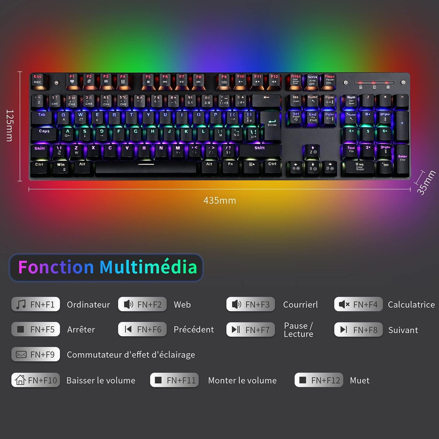 Clavier Mécanique Teamwolf switch bleu